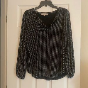Loft petite polka dot shirt